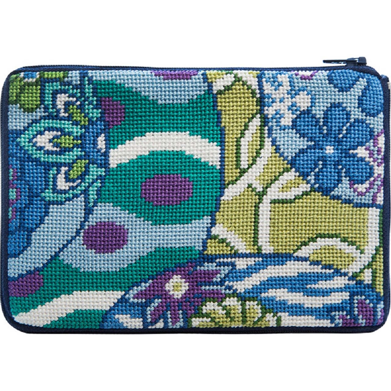 Alice Peterson Stitch & Zip Needlepoint Purse/Cosmetic Case Kit - SZ615 Imari Abstract